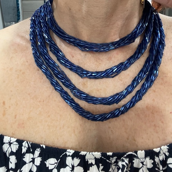 Vintage necklace with earrings very unique handmade - Picture 7 of 7